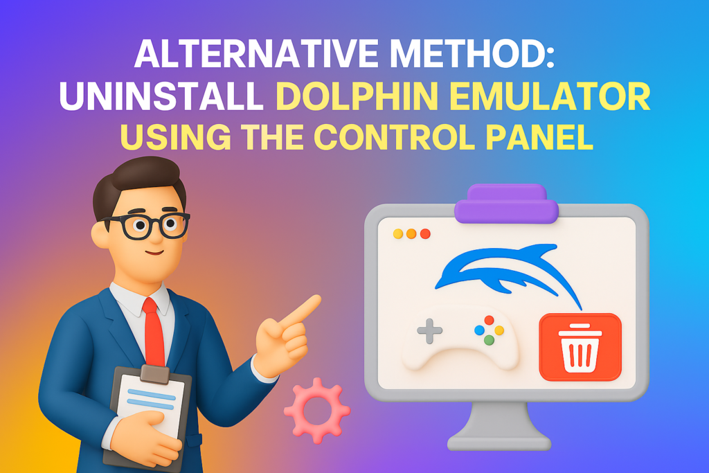 Alternative Method Uninstall Dolphin Emulator Using the Control Panel Alternative Method Uninstall Dolphin Emulator Using the Control Panel