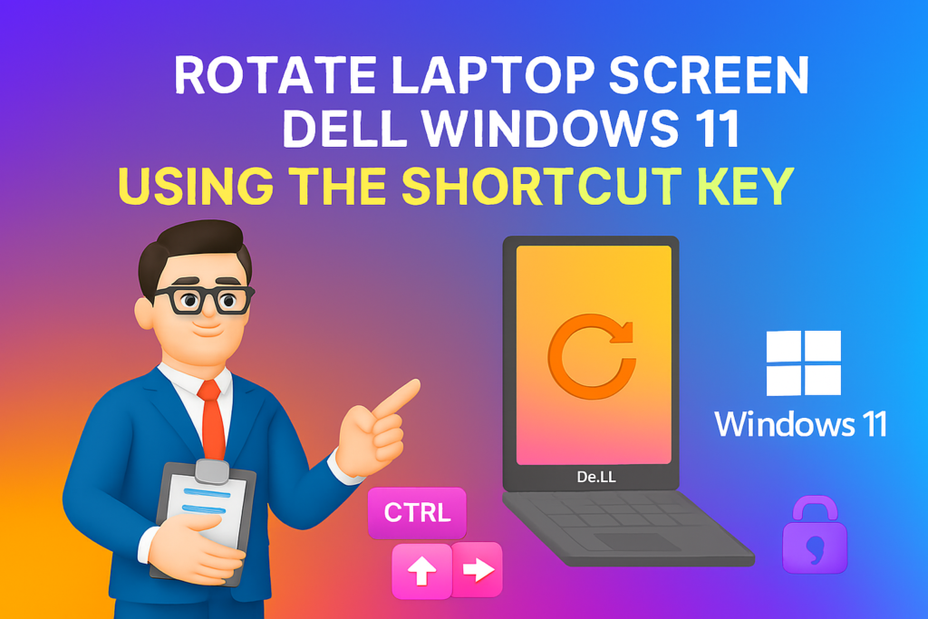 Rotate Laptop Screen Dell Windows 11 Using the Shortcut Key
