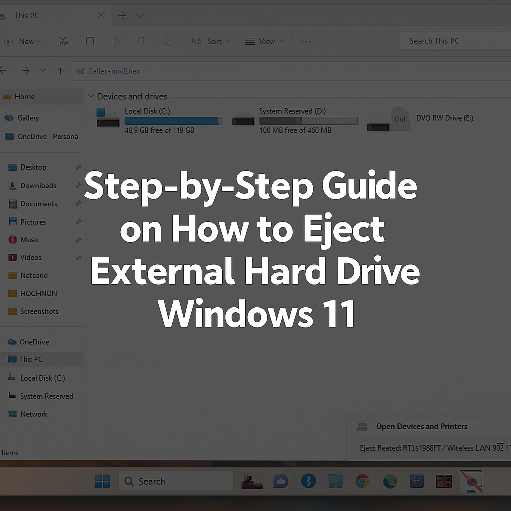 Step-by-Step Guide on How to Eject External Hard Drive Windows 11